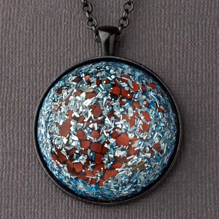 Red Jasper Orgonite® Dome Pendant