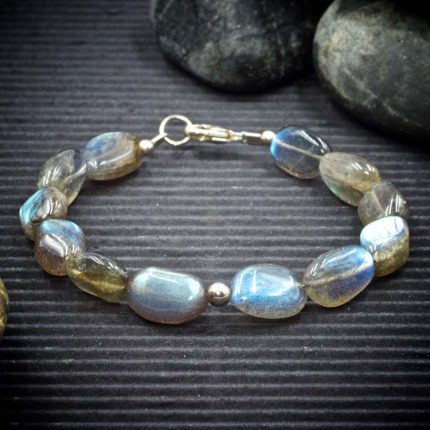 Labradorite Freeform Oval Bracelet