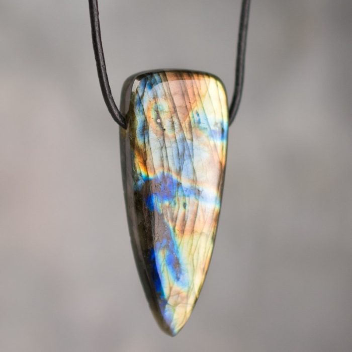 Labradorite Dagger Pendant - E