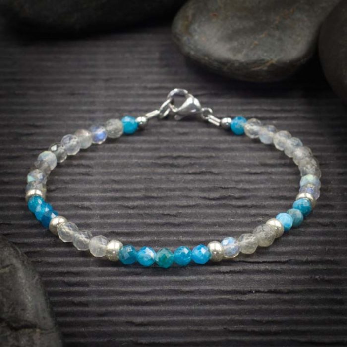 Labradorite and Apatite Crystal Bracelet