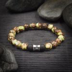 Bronzite and Peridot Aromatherapy Bracelet