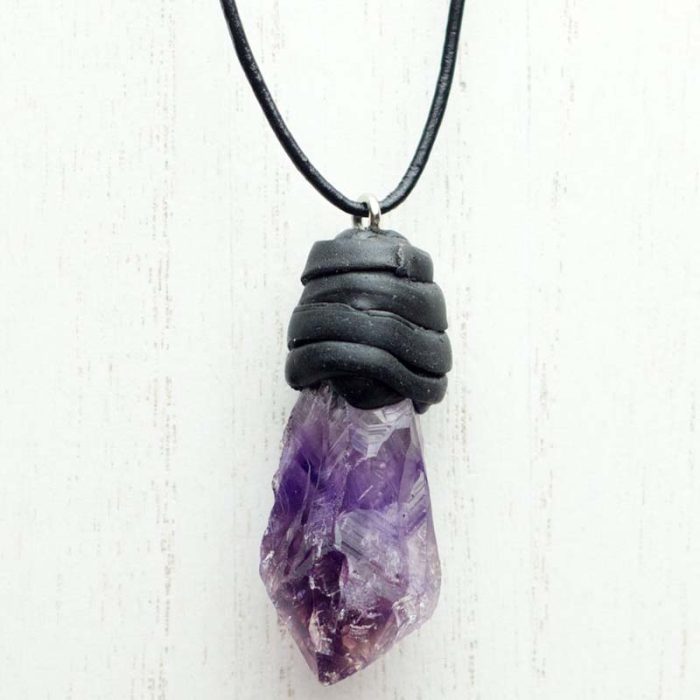 Amethyst Rough Point Pendant