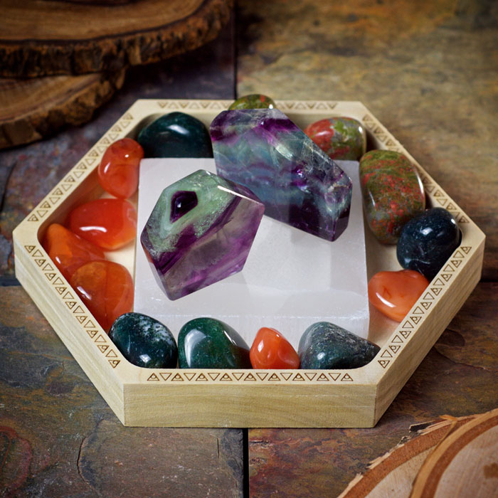 Selenite Square Crystal Charging Tray