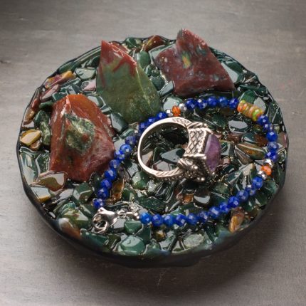 Bloodstone and Fancy Jasper Orgonite Charger