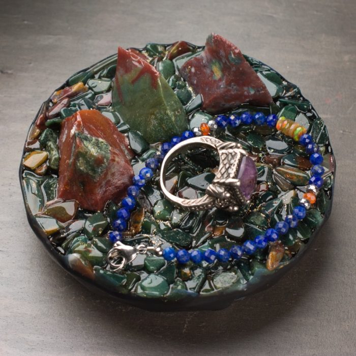 Bloodstone and Fancy Jasper Orgonite Charger