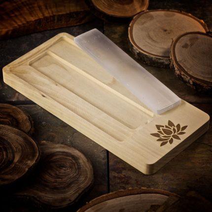 Lotus Blossom Crystal Charging Tray with Selenite
