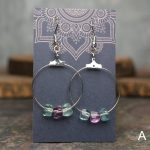 Fluorite Faceted Rondelle Hoop Earrings