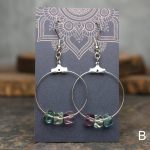 Fluorite Faceted Rondelle Hoop Earrings