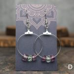 Fluorite Faceted Rondelle Hoop Earrings