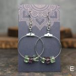 Fluorite Faceted Rondelle Hoop Earrings