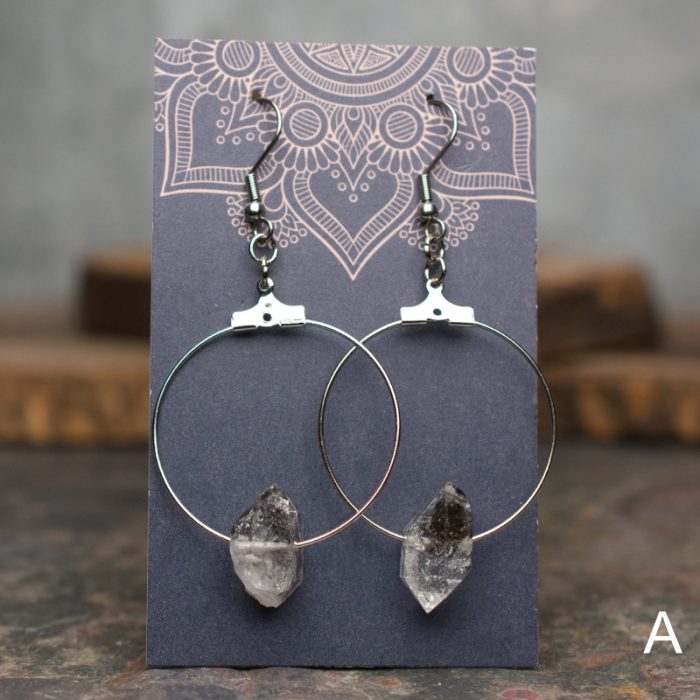 Herkimer Diamond Hoop Earrings