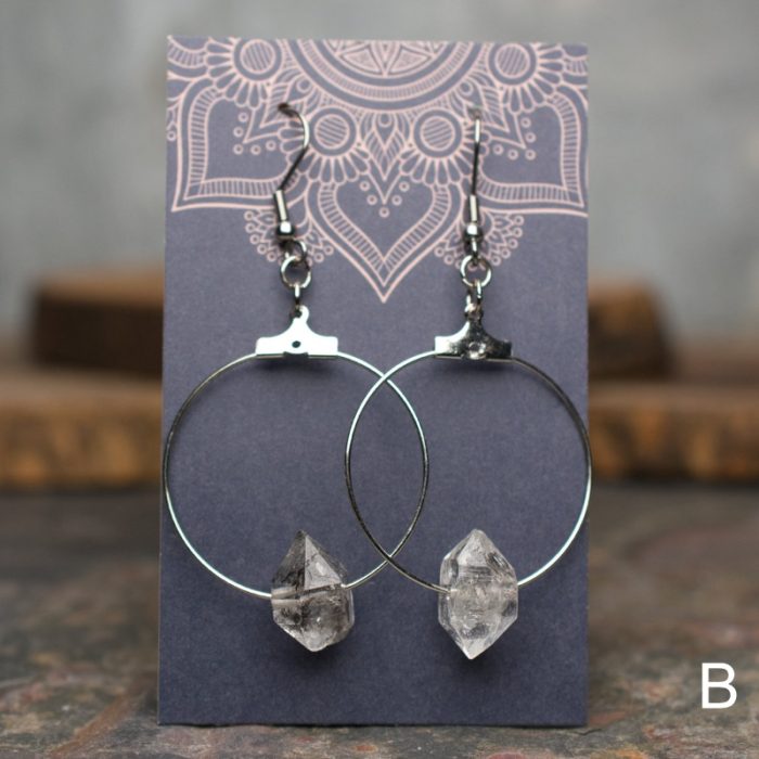 Herkimer Diamond Hoop Earrings