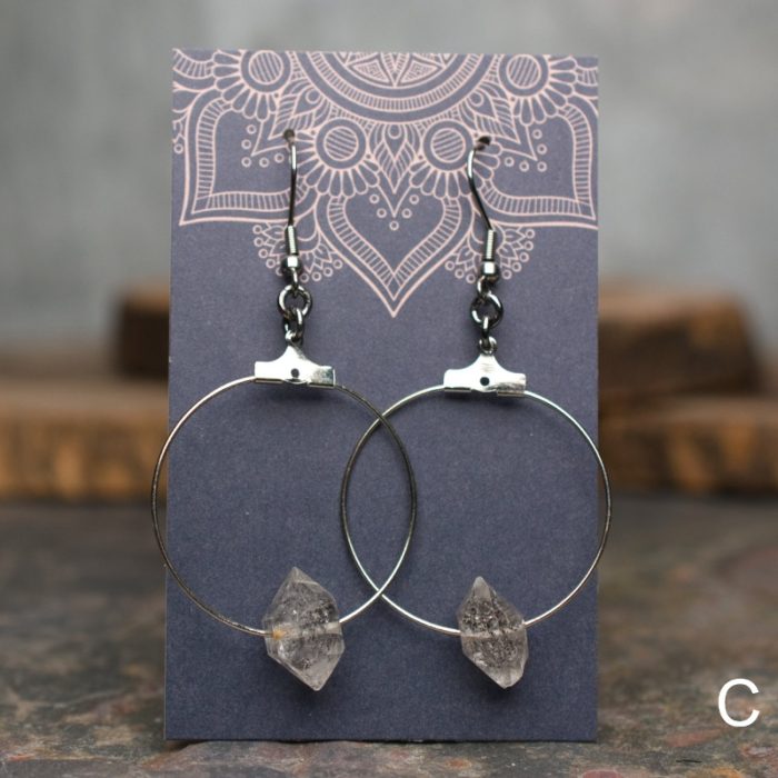 Herkimer Diamond Hoop Earrings