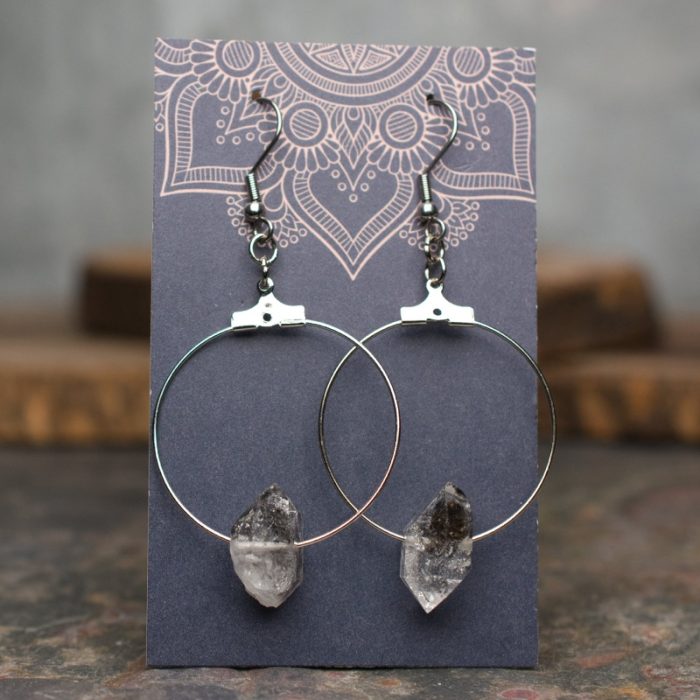 Herkimer Diamond Hoop Earrings