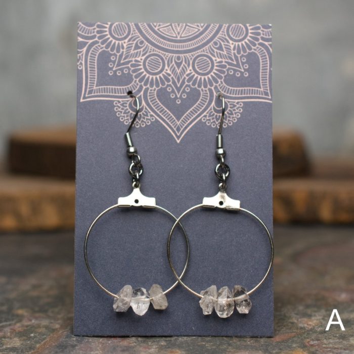 Herkimer Diamonds Hoop Earrings