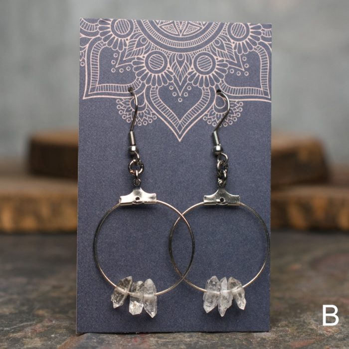 Herkimer Diamonds Hoop Earrings