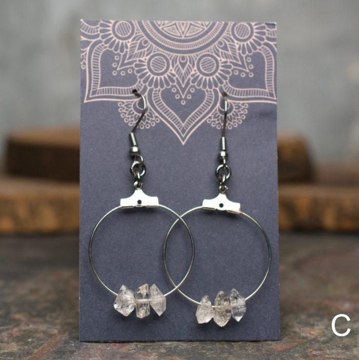 Herkimer Diamonds Hoop Earrings