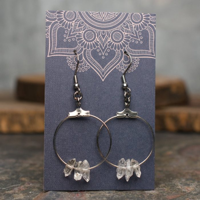Herkimer Diamonds Hoop Earrings