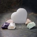 Happiness Crystal Set with Selenite Heart