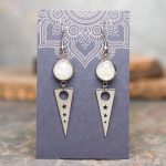 Moonstone Stainless Steel Earrings