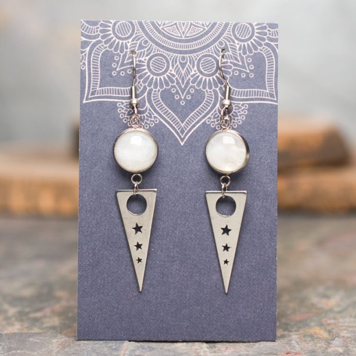 Moonstone Stainless Steel Earrings