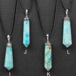 Blue Aragonite and Sterling Silver Pendants