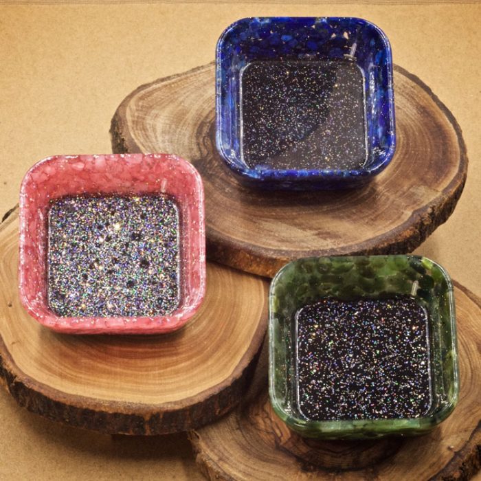 Mini Crystal Square Bowls