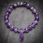 Chevron Amethyst Point Bracelet