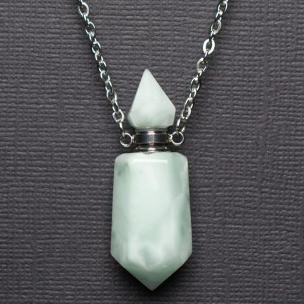 Amazonite Faceted Crystal Bottle Pendant