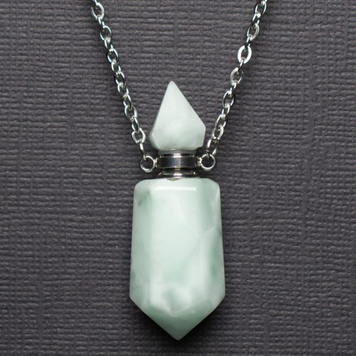 Amazonite Faceted Crystal Bottle Pendant
