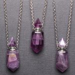 Amethyst Faceted Crystal Bottle Pendant