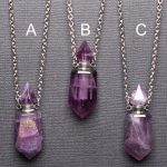Amethyst Faceted Crystal Bottle Pendant